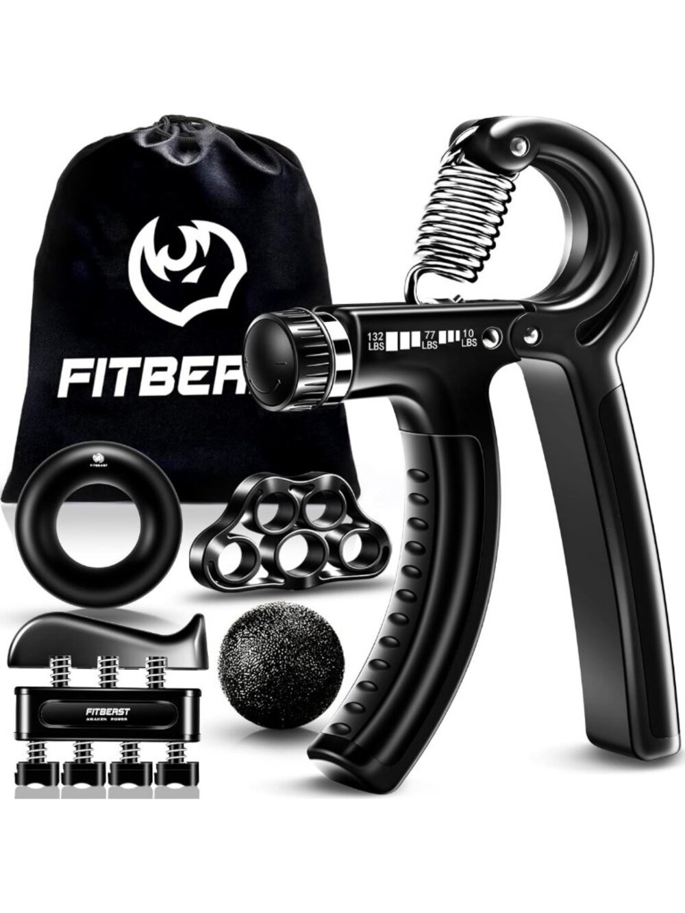 Adjustable Resistance Grip Strengthener Kit - 5 Pack for Forearm & Hand Strength